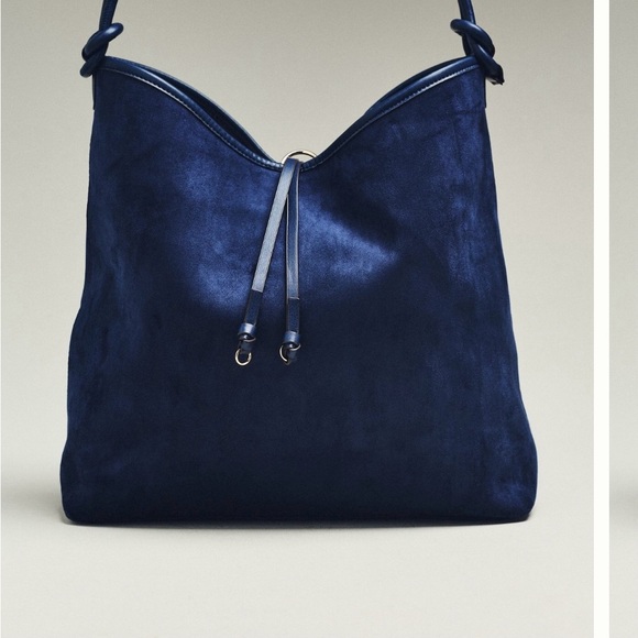 Mali and Lili Vegan Suede Chocolate Tote Bag from Anthropologie - Picture 3 of 4